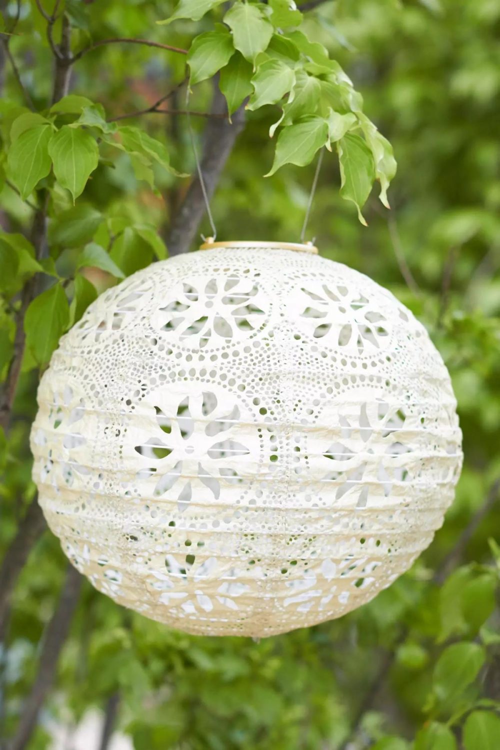 Outdoor Lighting | Floral Lace Solar Lantern Pearl Garden Outdoor Lighting