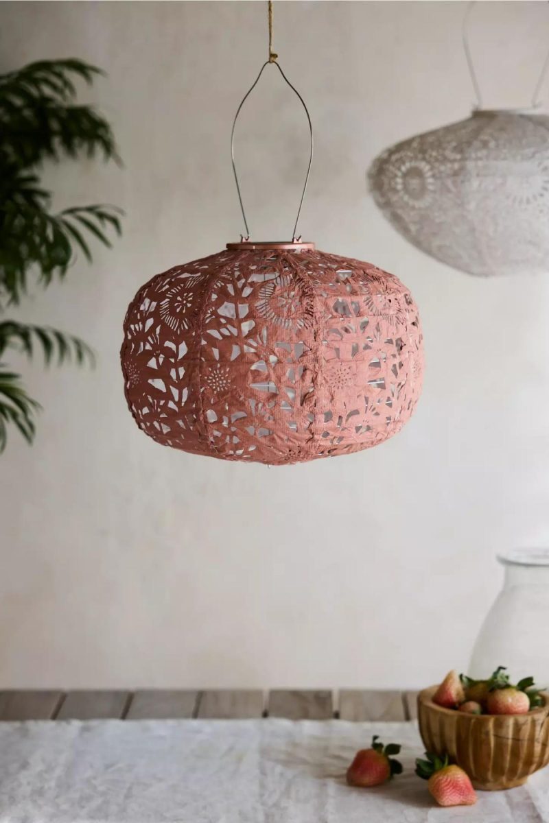 Outdoor Lighting | Stella Solar Lantern Raspberry Garden Outdoor Lighting