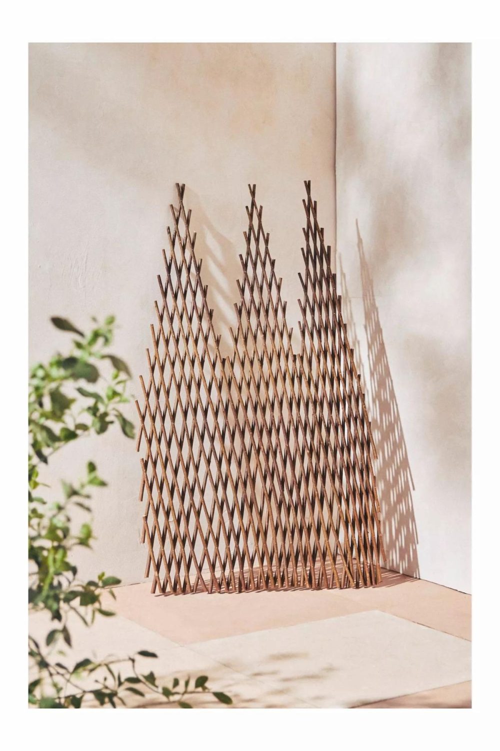 Garden Accents | Diamond Top Willow Trellis Natural Garden Garden Accents