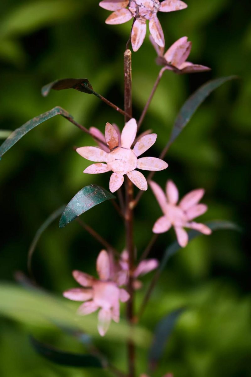 Garden Accents | Multi Flower Iron Stake Mauve Garden Garden Accents