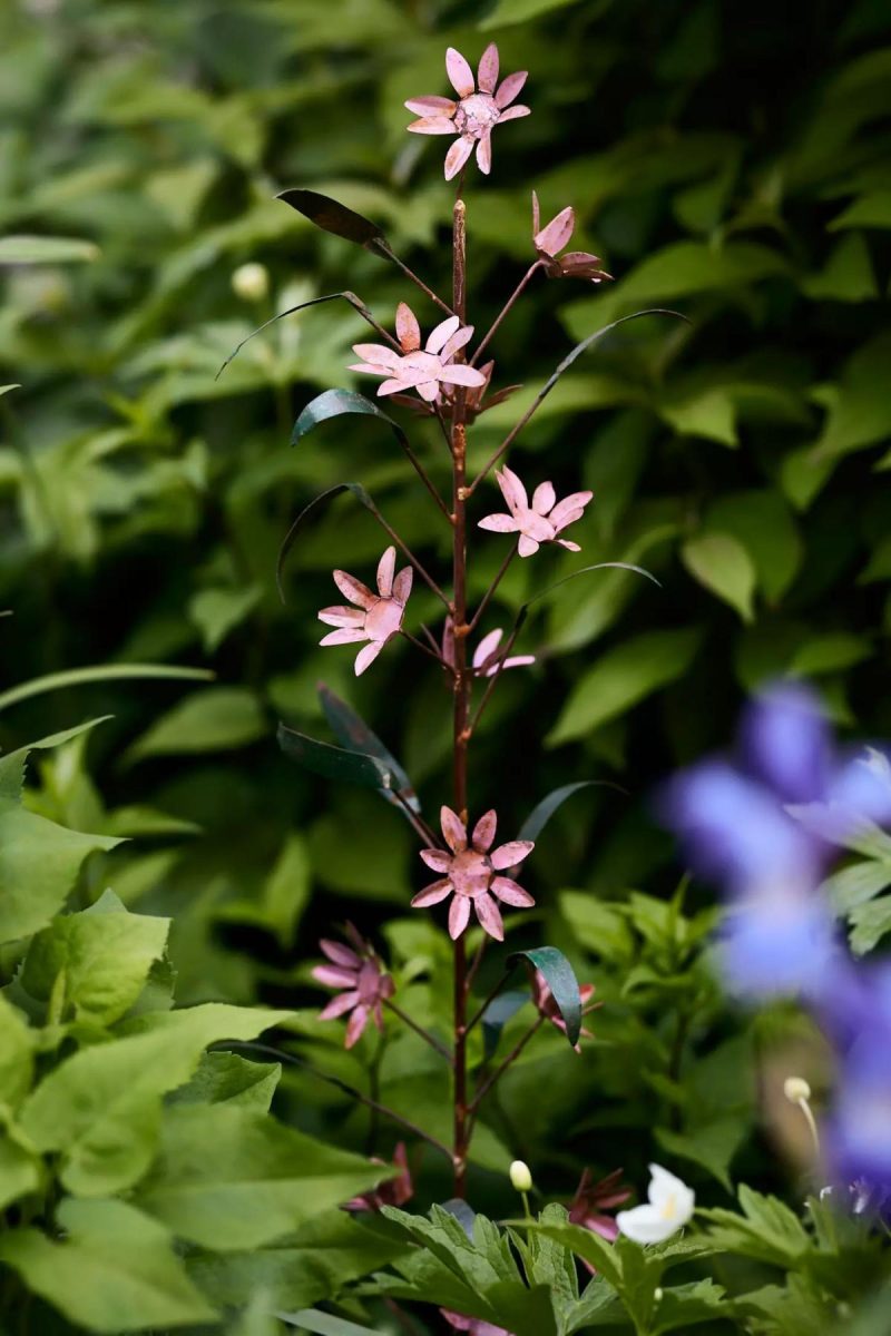 Garden Accents | Multi Flower Iron Stake Mauve Garden Garden Accents