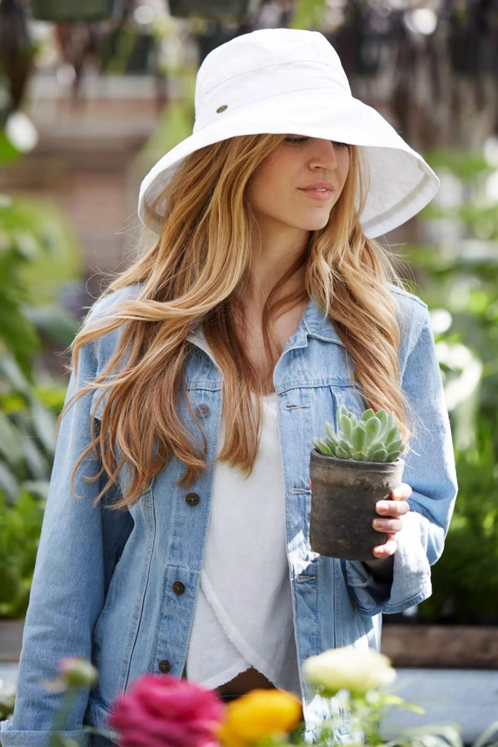 Garden Apparel | Cotton Crusher Hat Powder White Garden Garden Apparel