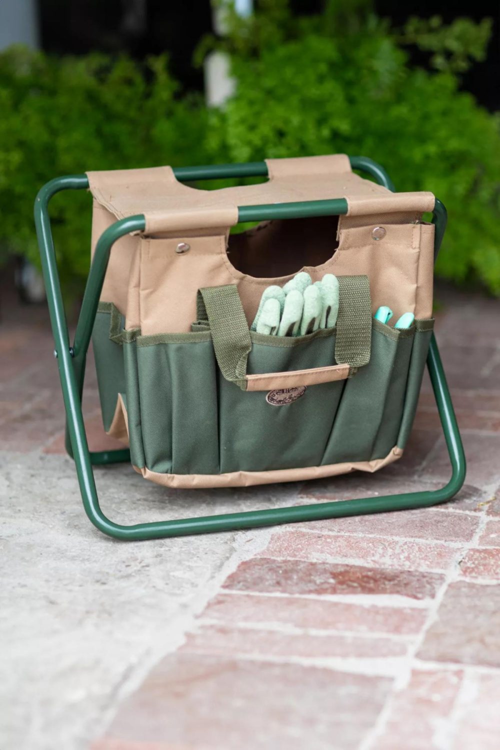 Garden Tools | Canvas Carry-All Garden Stool Green Garden Garden Tools