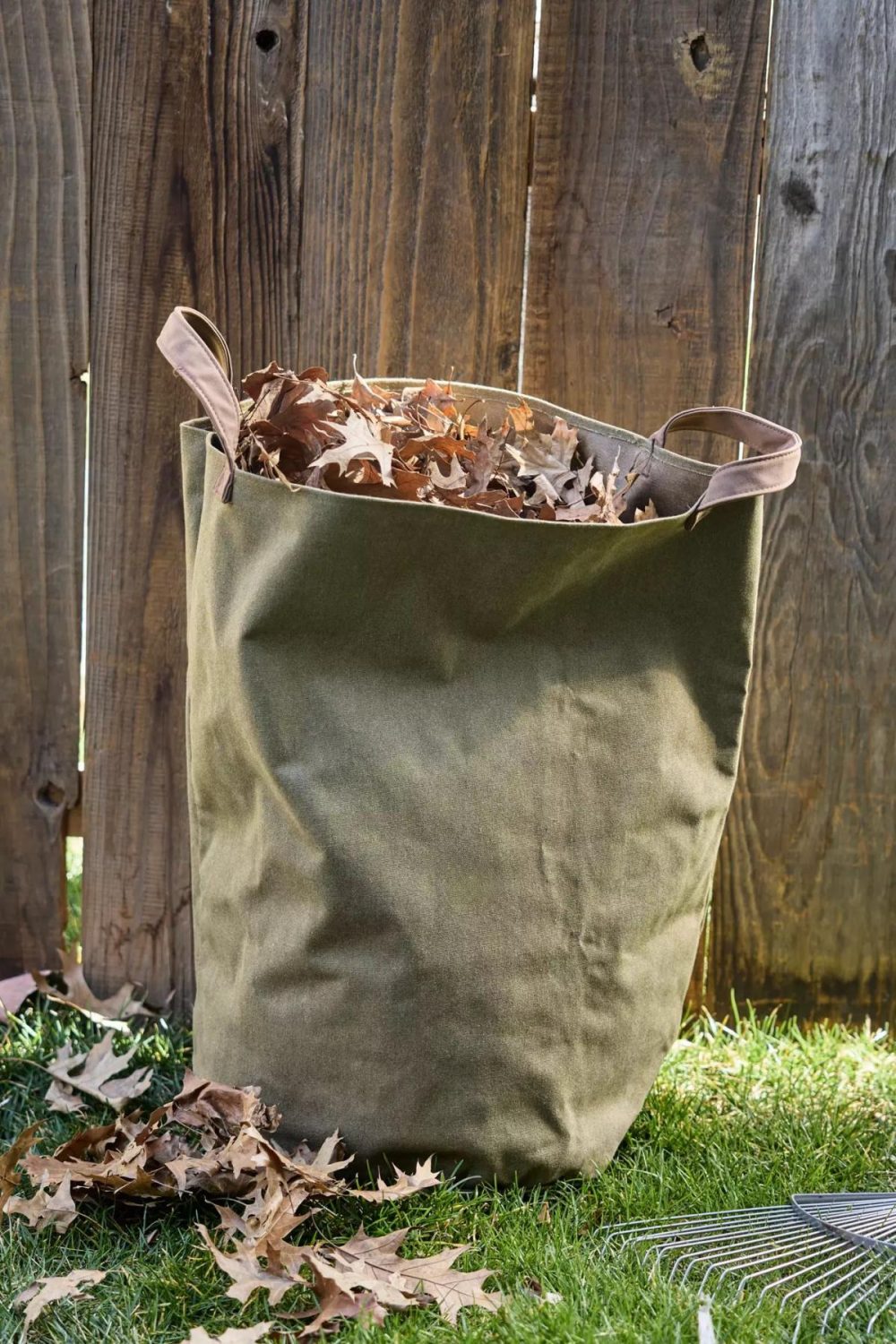 Garden Tools | Canvas Leaf Bag Green Garden Garden Tools