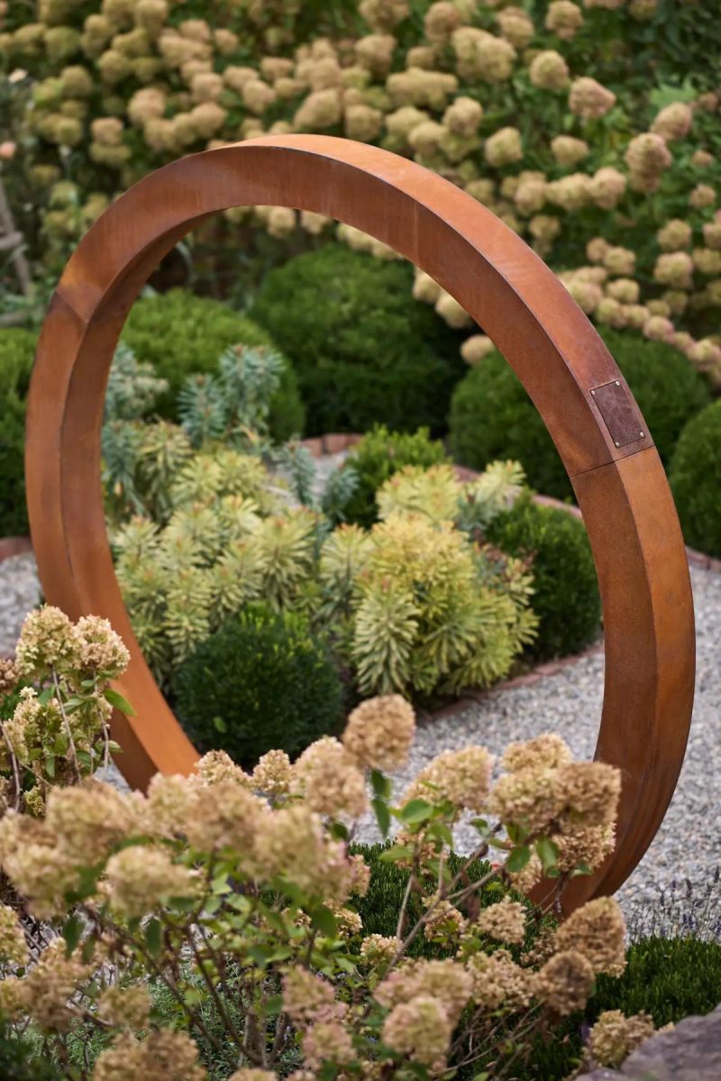 Garden Tools | Weathering Steel Moon Gate Natural Garden Garden Accents