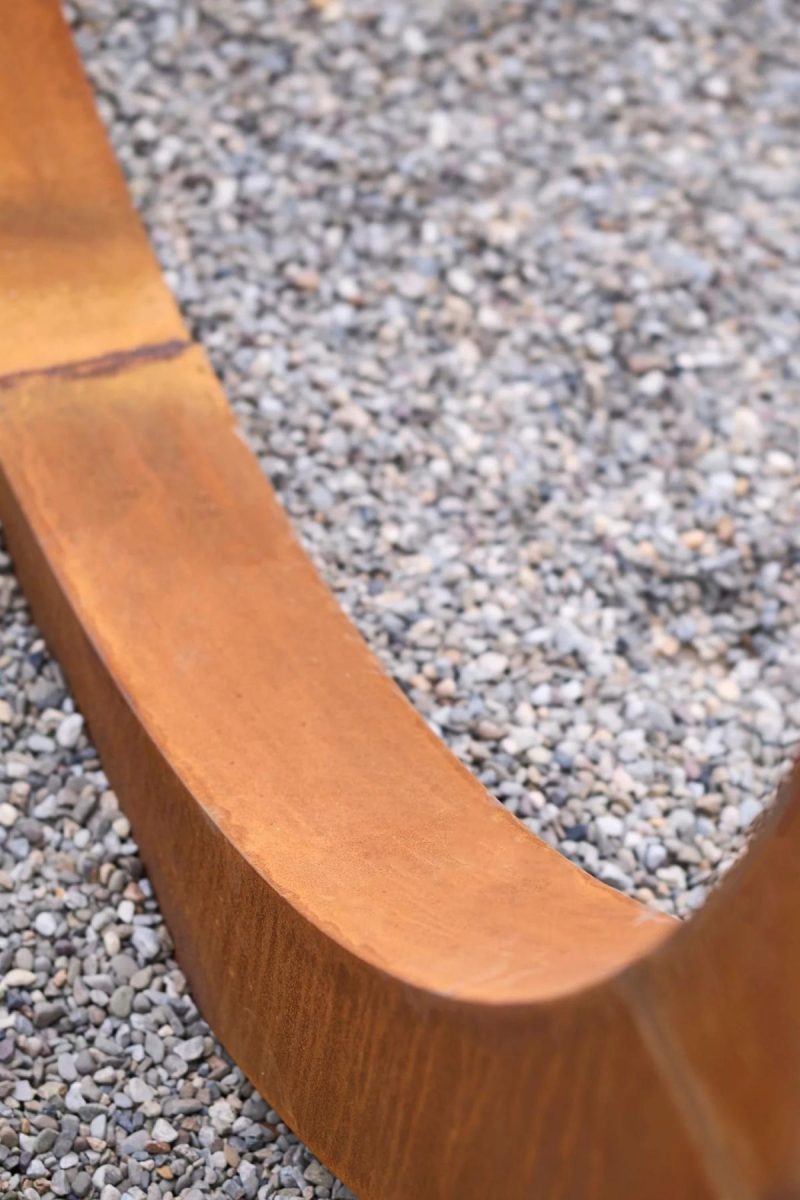 Garden Tools | Weathering Steel Moon Gate Natural Garden Garden Accents