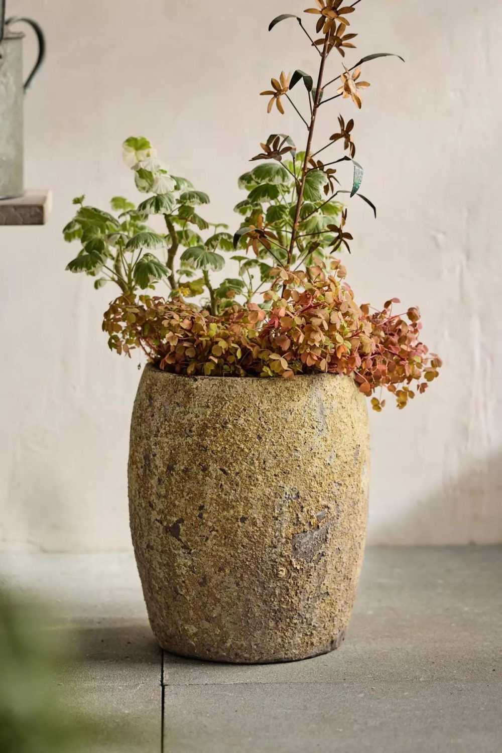 Outdoor Décor | Barnacle Drum Planter, 11" Cream Garden Cream