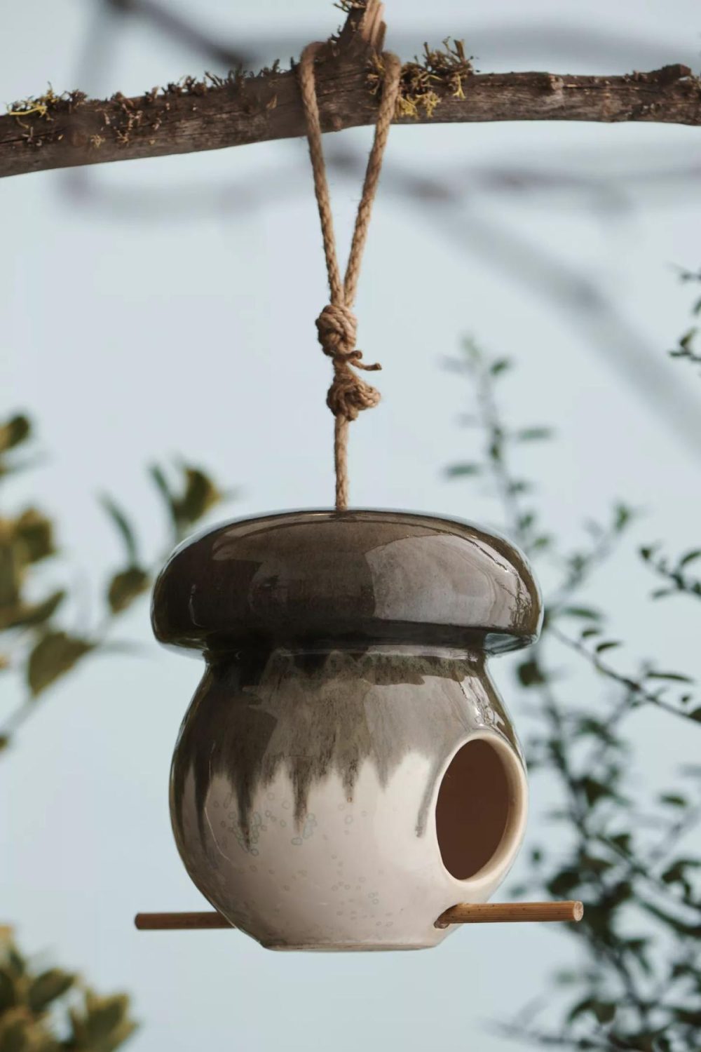 Outdoor Décor | Ceramic Birdhouse Dark Green Garden Dark Green