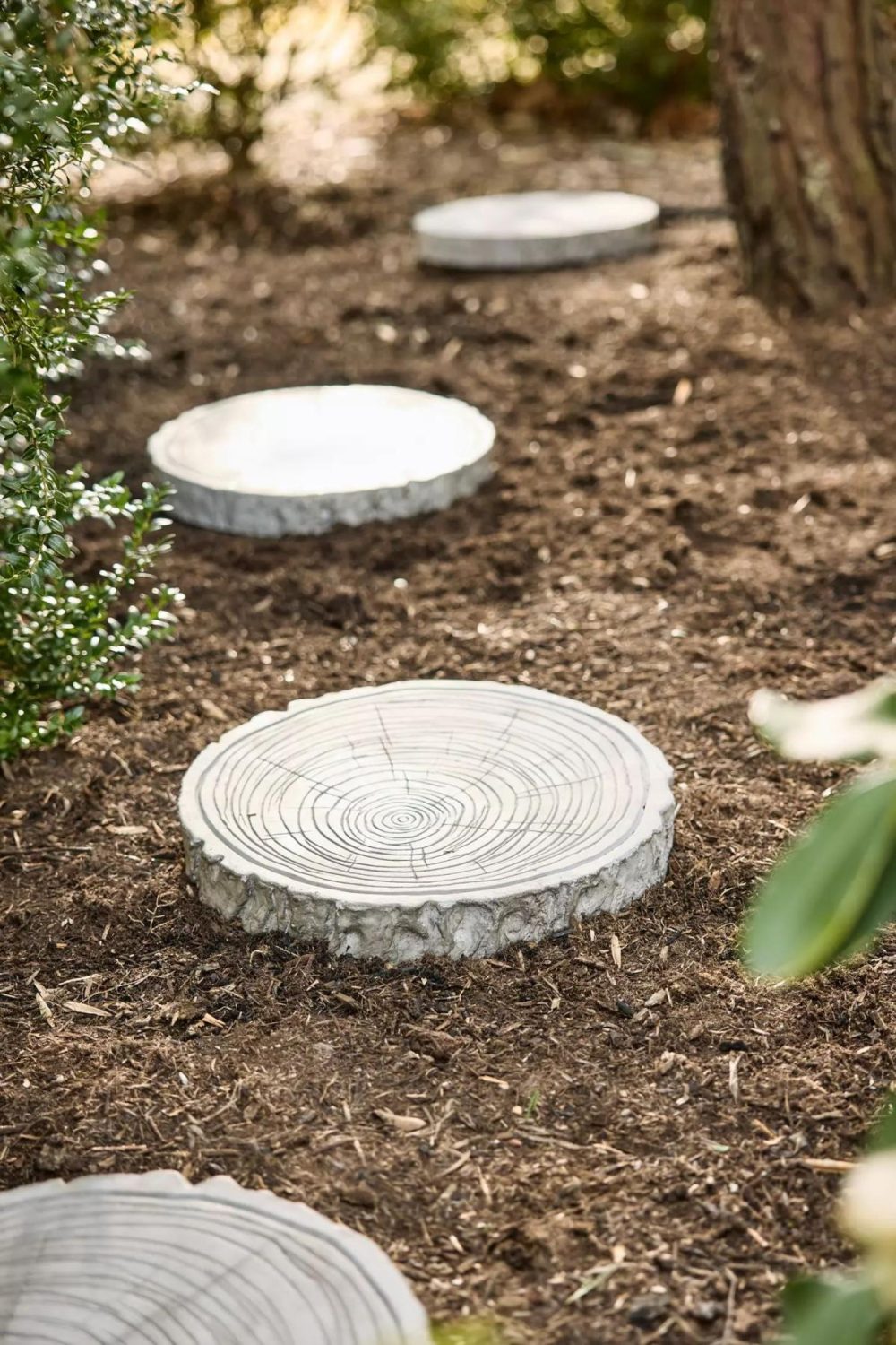 Outdoor Décor | Faux Bois Stepping Stone Grey Garden Garden Accents