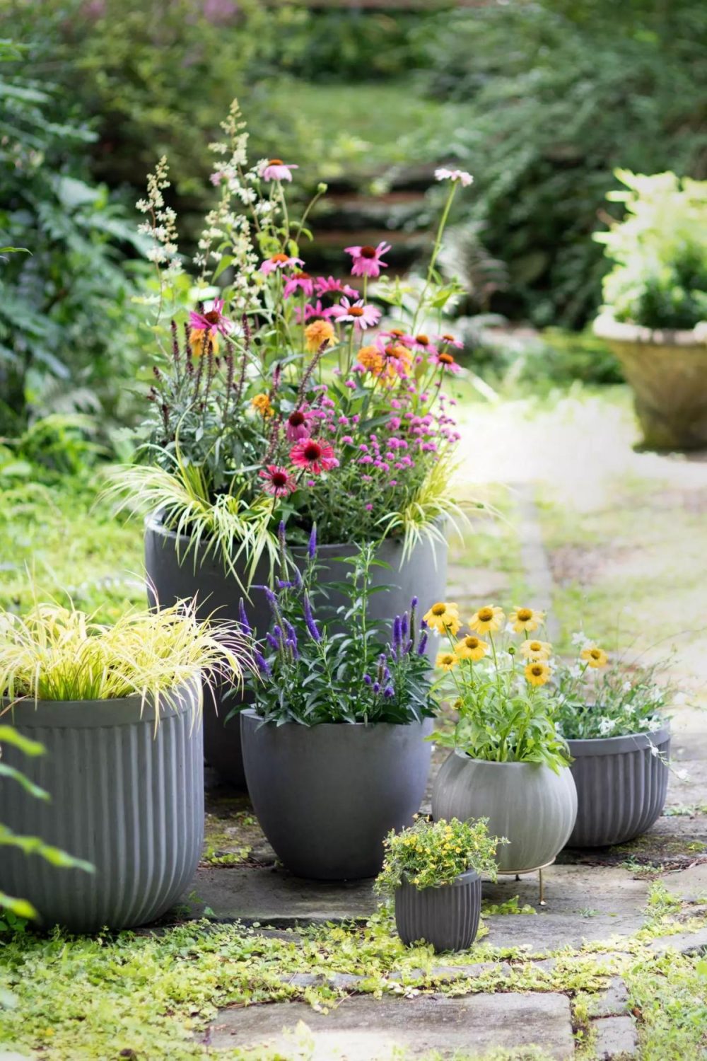 Outdoor Décor | Fiber Concrete Barrel Pot, 20 Black Garden Black