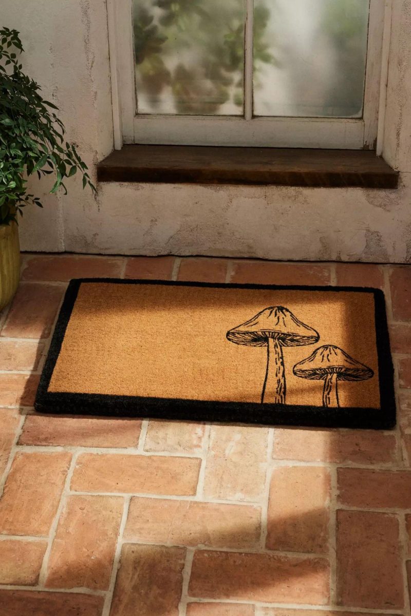 Outdoor Décor | Forest Mushroom Coir Doormat Beige Garden Outdoor Décor