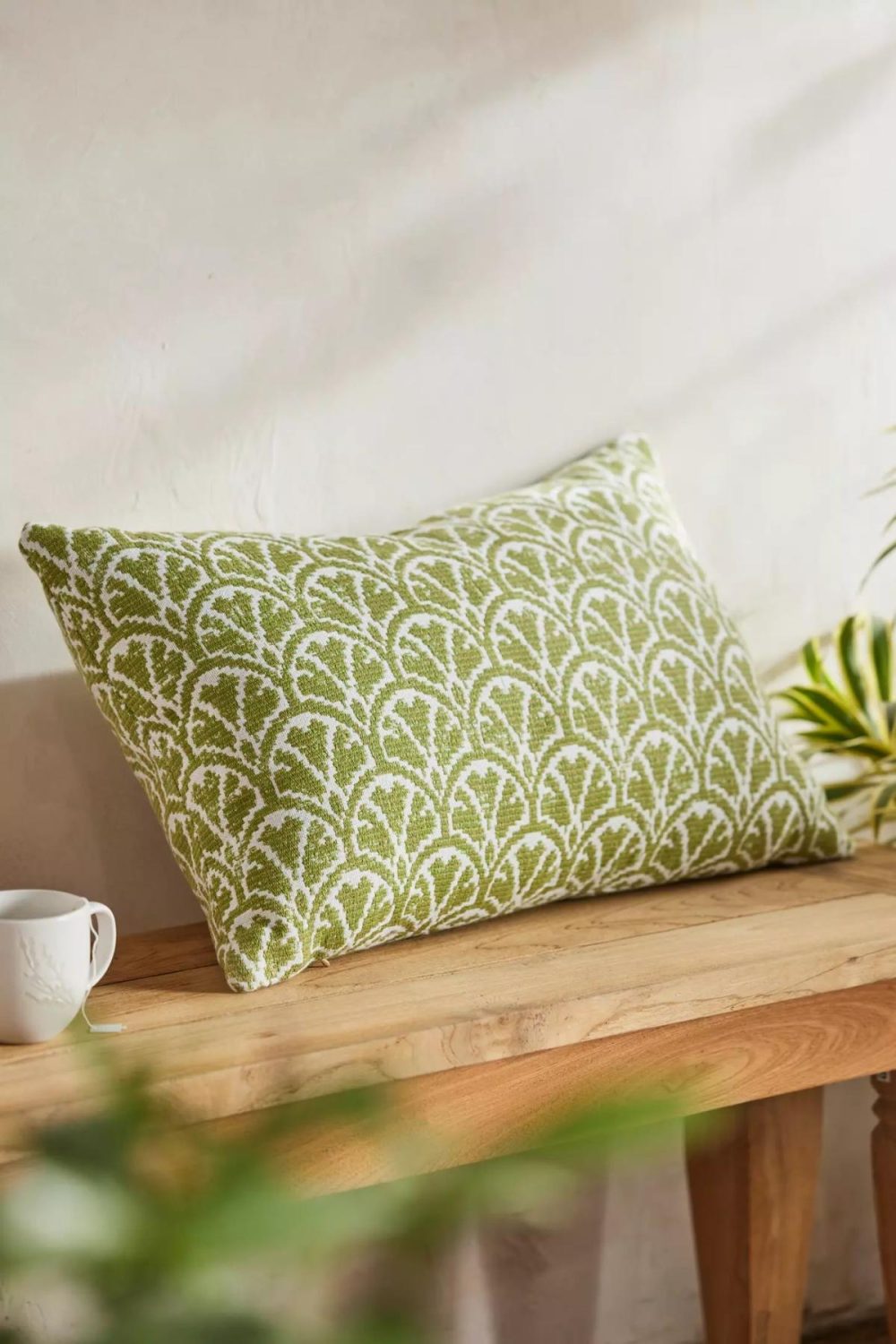 Outdoor Décor | Green Fan Outdoor Pillow Lime Garden Lime