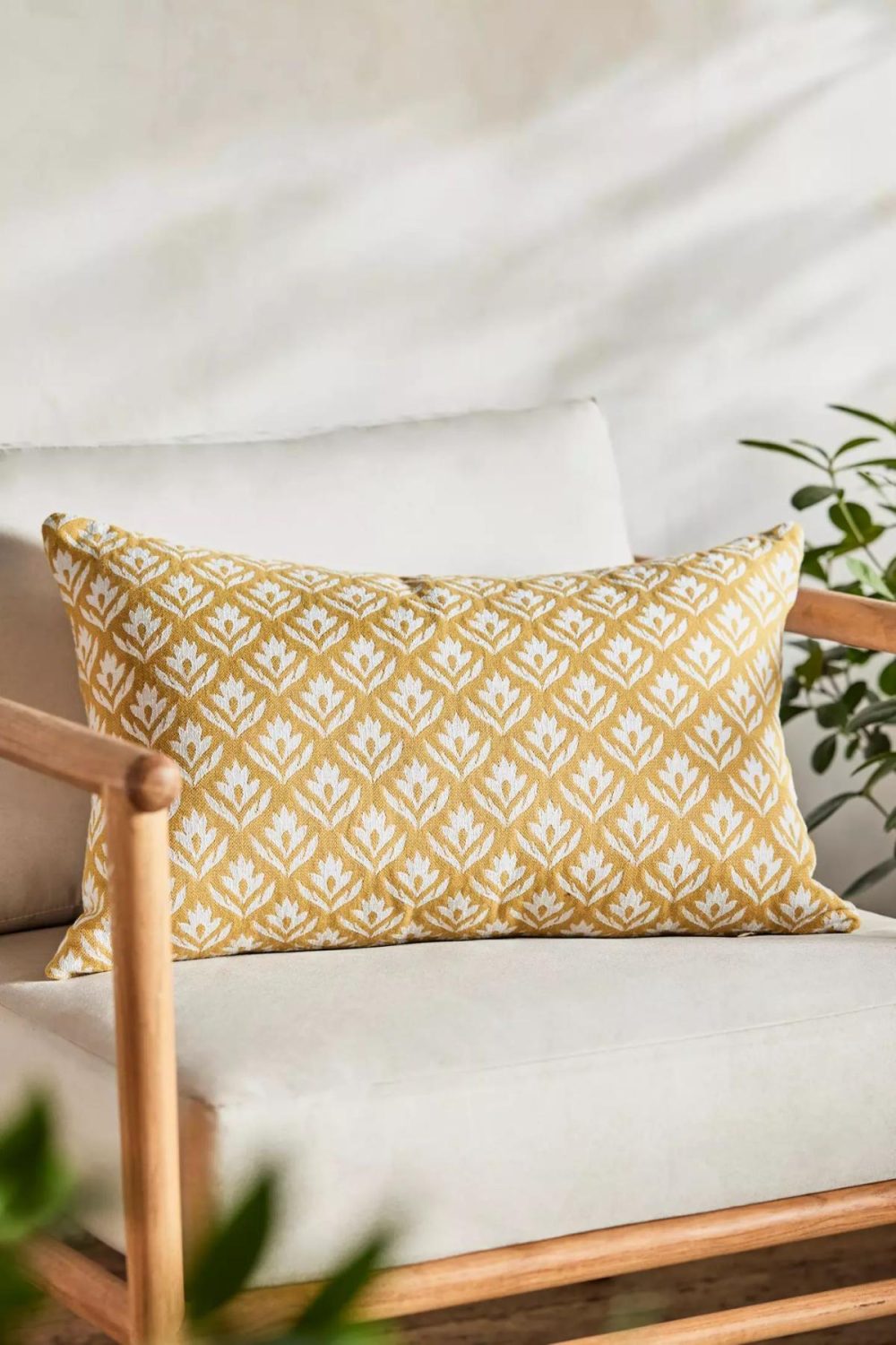 Outdoor Décor | Lotus Flower Outdoor Pillow Gold Garden Gold