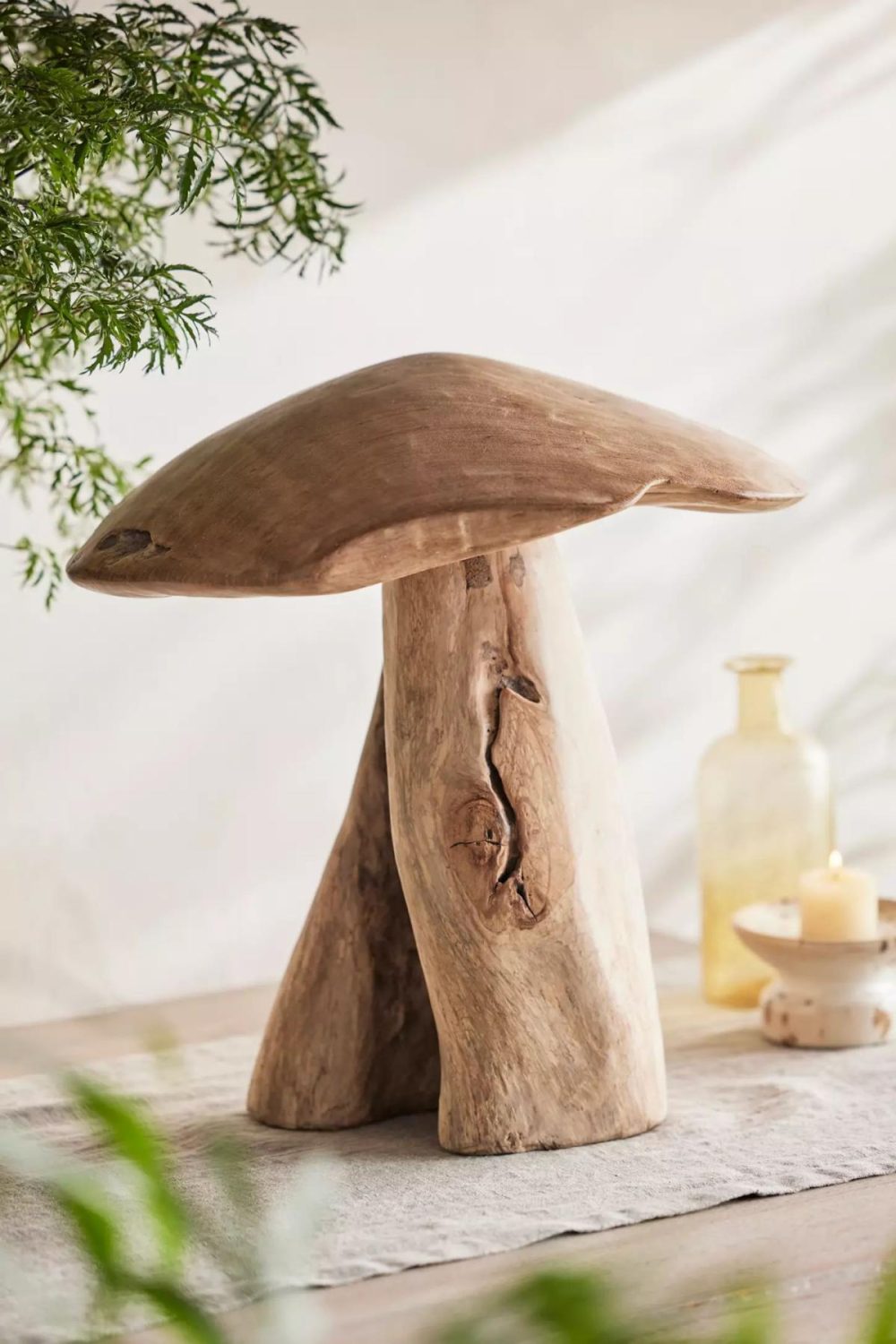 Outdoor Décor | Teak Mushroom, Medium Assorted Garden Assorted