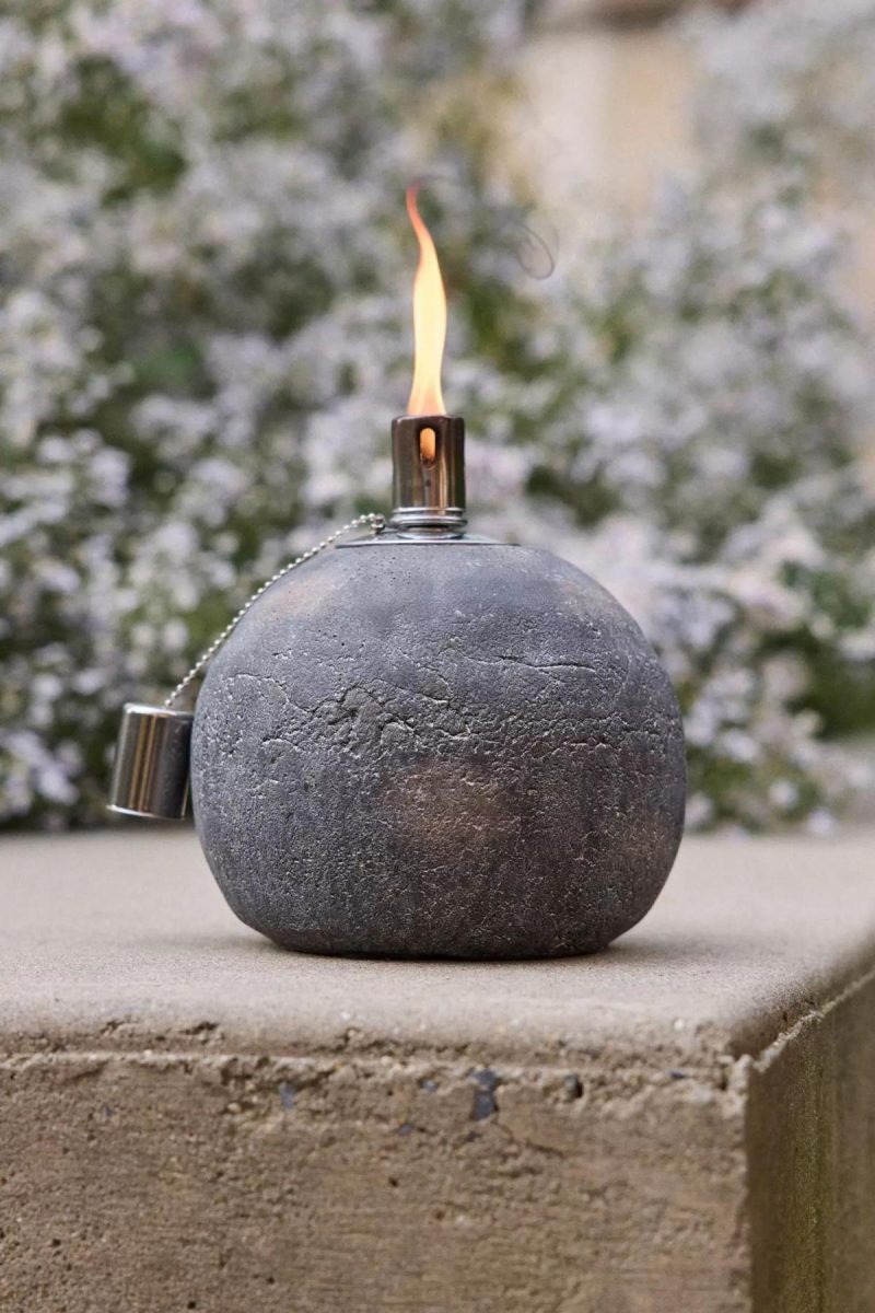 Outdoor Lighting | Concrete Sphere Oil Burner Assorted Garden Assorted