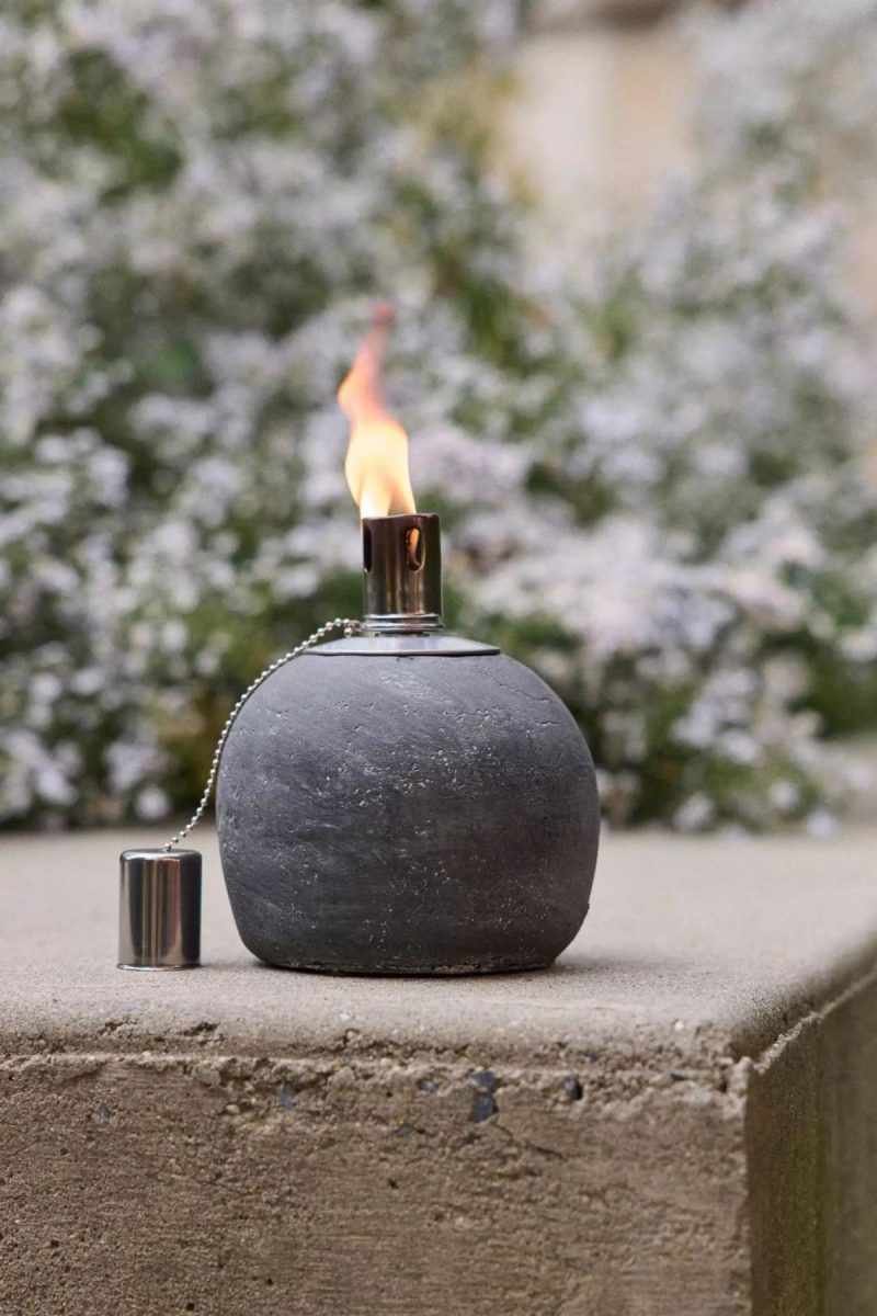 Outdoor Lighting | Concrete Sphere Oil Burner Assorted Garden Assorted