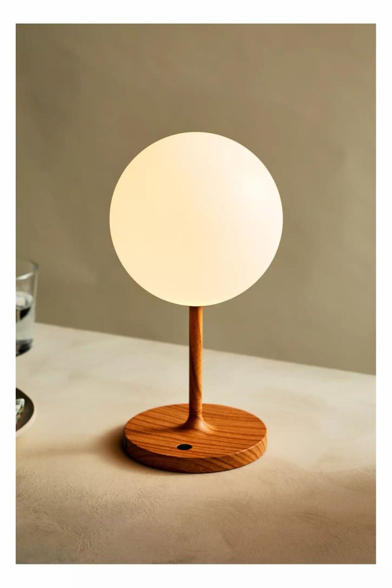 Outdoor Lighting | Globe Table Lamp Brown Garden Brown