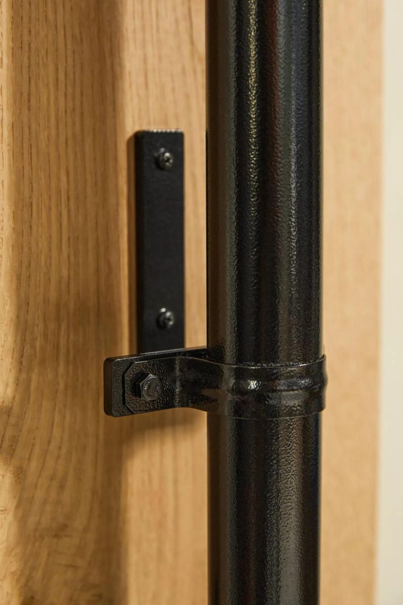 Outdoor Lighting | Outdoor Light Strand Pole with Brackets Black Garden Black