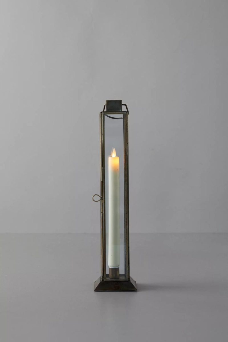 Outdoor Lighting | Tall Lantern Taper Holder Bronze Garden Bronze