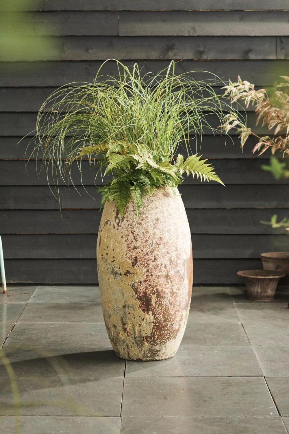 Planters | Barnacle Cylinder Pot, 15 Cream Garden Cream