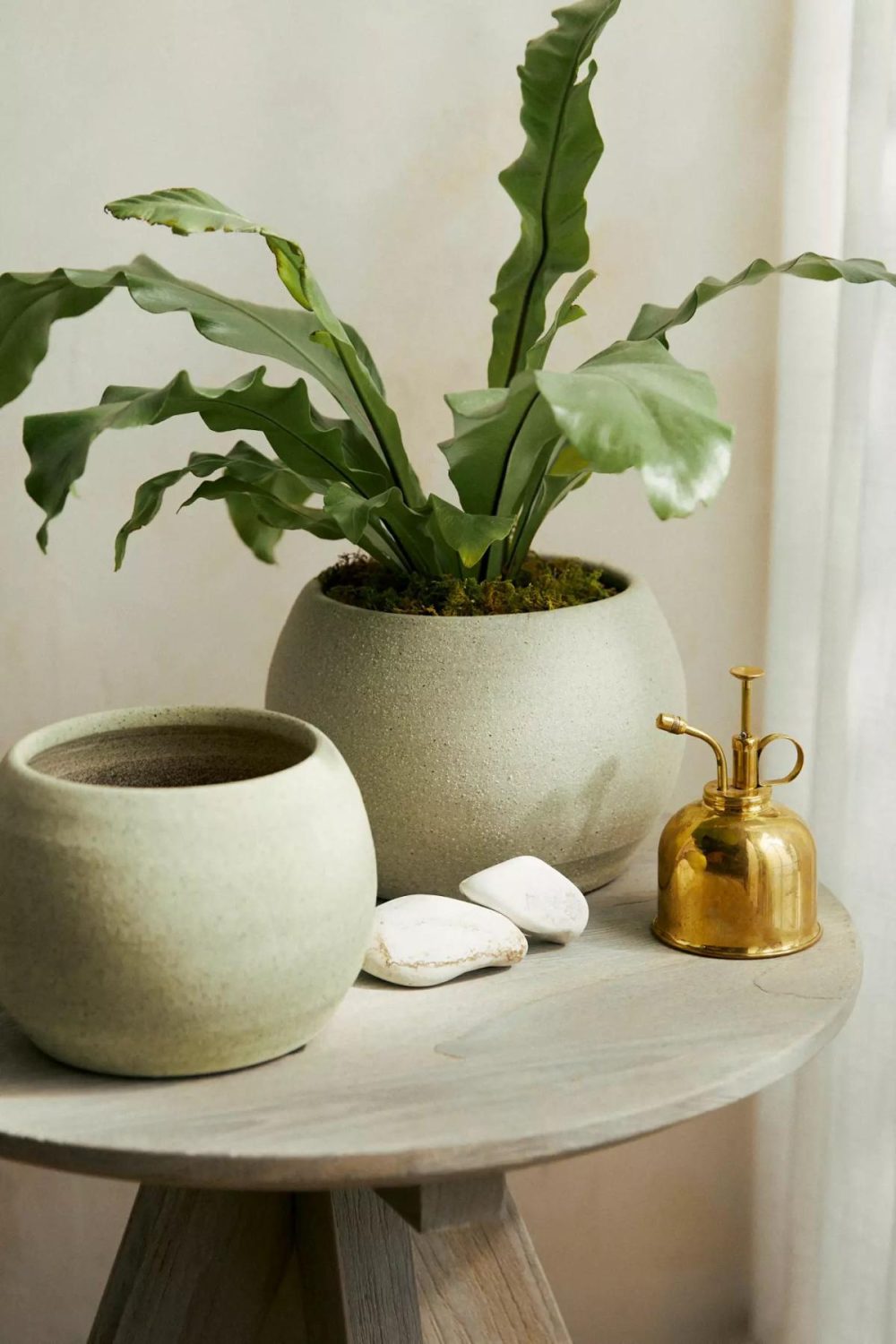 Planters | Ceramic Sphere Pot Green Garden Planters