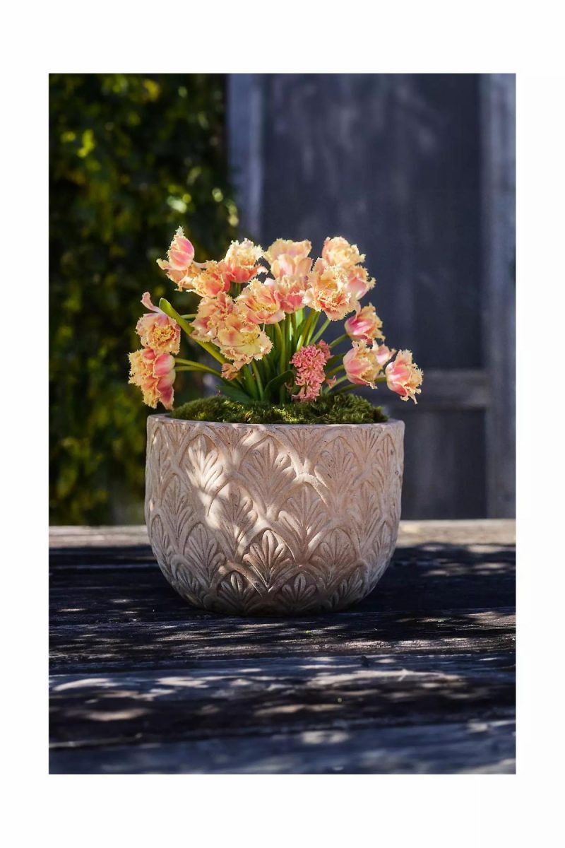 Planters | Paloma Ceramic Bowl Planter, 18 Natural Garden Natural