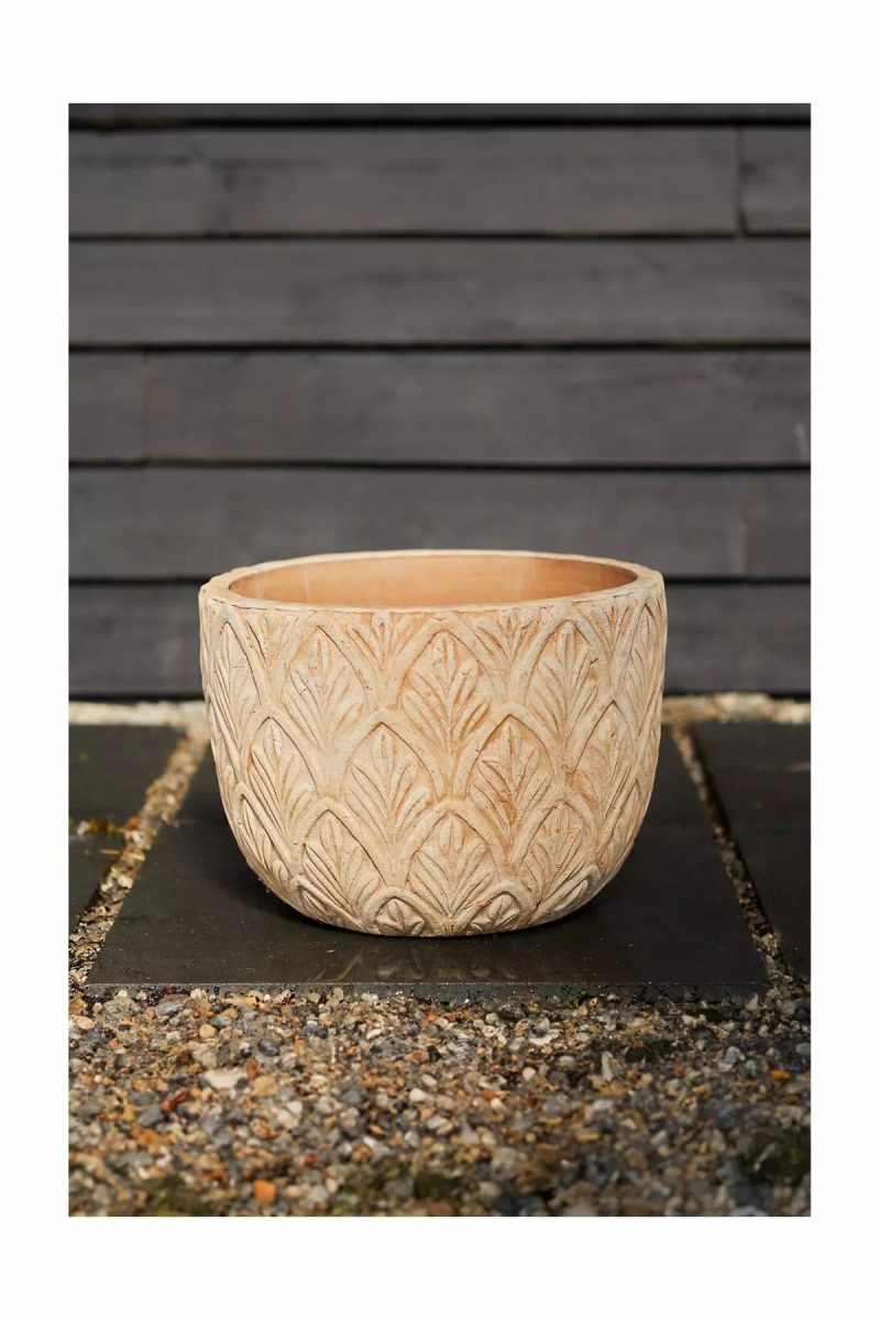 Planters | Paloma Ceramic Bowl Planter, 18 Natural Garden Natural