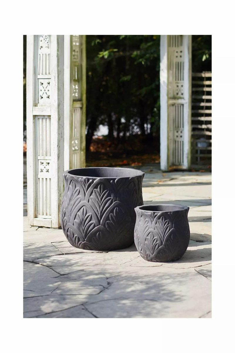 Planters | Paloma Ceramic Planter, 14 Black Garden Black