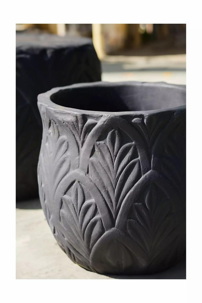 Planters | Paloma Ceramic Planter, 14 Black Garden Black