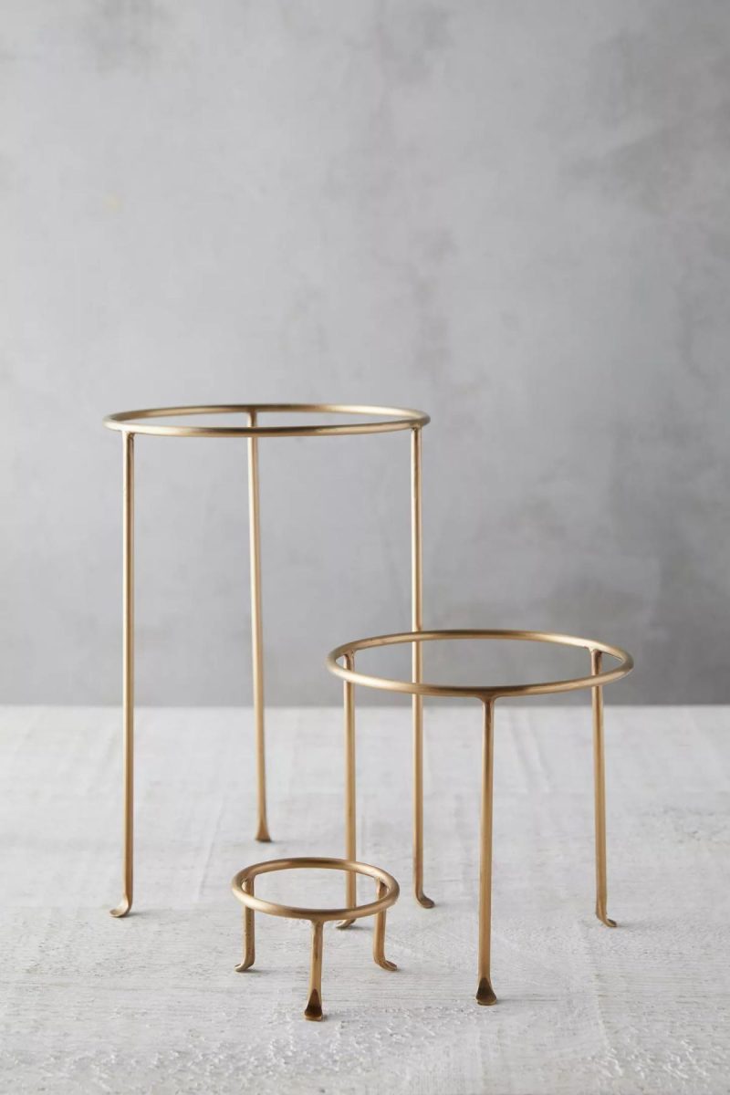 Planters | Solid Brass Plant Stand, Tall Bronze Garden Bronze